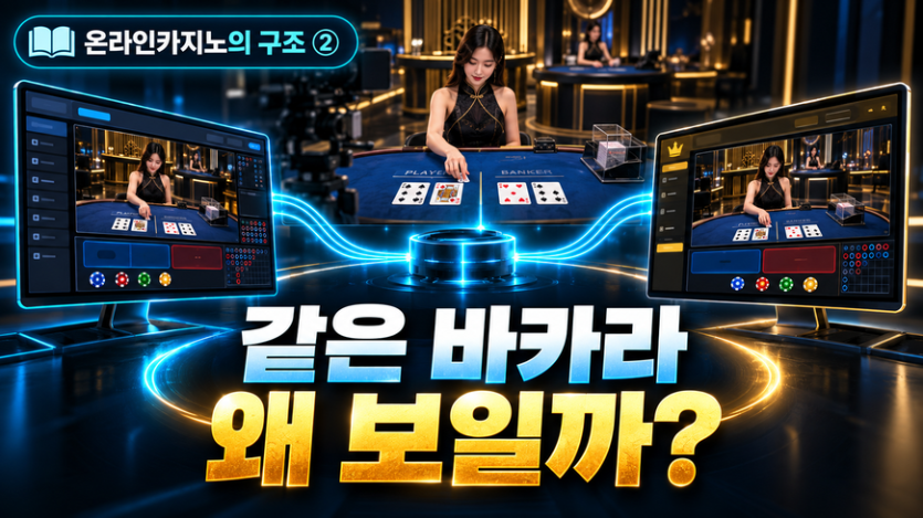 온라인카지노 게임 공급사와 여러 사이트에서 같은 바카라가 보이는 이유