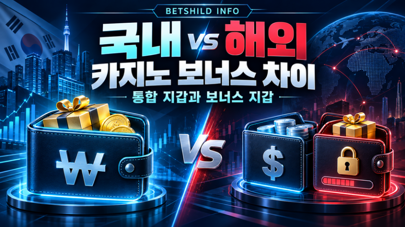 국내 해외 온라인카지노 보너스 차이 통합 지갑과 보너스 지갑 구조